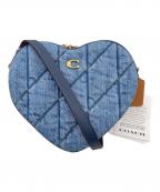 COACHコーチ）の古着「COACH コーチ ハート クロスボディ キルティング」｜スカイブルー