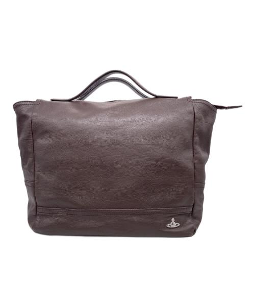 Vivienne Westwood（ヴィヴィアンウエストウッド）Vivienne Westwood (ヴィヴィアンウエストウッド) Vivienne Westwood ヴィヴィアンウエストウッド アセットレザー 2WAY ボストンバッグ ブラウンの古着・服飾アイテム