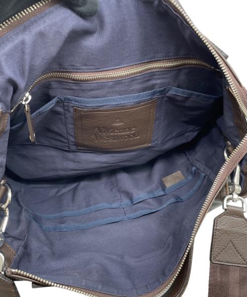 Vivienne Westwood（ヴィヴィアンウエストウッド）Vivienne Westwood (ヴィヴィアンウエストウッド) Vivienne Westwood ヴィヴィアンウエストウッド アセットレザー 2WAY ボストンバッグ ブラウンの古着・服飾アイテム