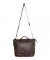 Vivienne Westwood（ヴィヴィアンウエストウッド）の古着「Vivienne Westwood ヴィヴィアンウエストウッド アセットレザー 2WAY ボストンバッグ」｜ブラウン