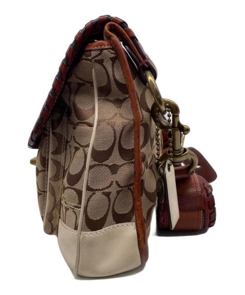 COACH（コーチ）COACH (コーチ) COACH コーチ 65周年記念 レガシー シグネチャー フラップ ショルダーバッグ  ベージュの古着・服飾アイテム