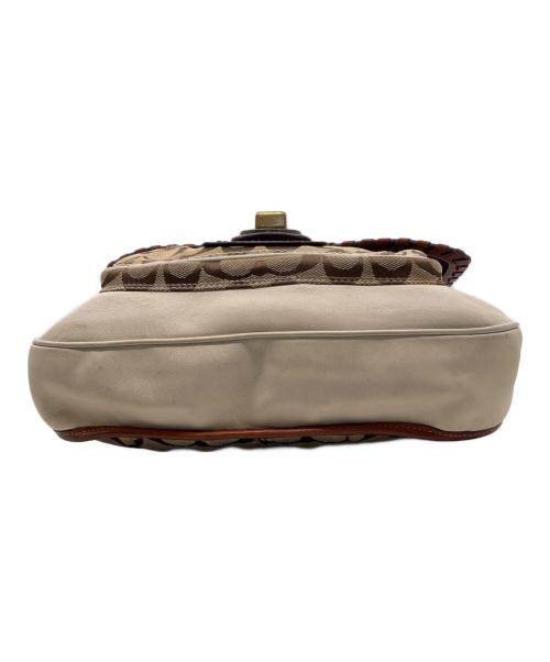 COACH（コーチ）COACH (コーチ) COACH コーチ 65周年記念 レガシー シグネチャー フラップ ショルダーバッグ  ベージュの古着・服飾アイテム