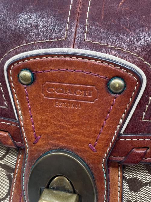 COACH（コーチ）COACH (コーチ) COACH コーチ 65周年記念 レガシー シグネチャー フラップ ショルダーバッグ  ベージュの古着・服飾アイテム