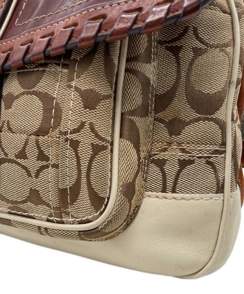 COACH（コーチ）COACH (コーチ) COACH コーチ 65周年記念 レガシー シグネチャー フラップ ショルダーバッグ  ベージュの古着・服飾アイテム