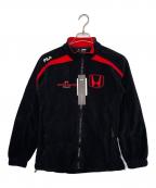 FILA×F1 Honda Racing Teamフィラ×エフワン ホンダ レーシングチーム）の古着「FILA フィラ F1 Honda Racing Team エフワン ホンダ レーシングチーム ジップフリース」｜ブラック×レッド