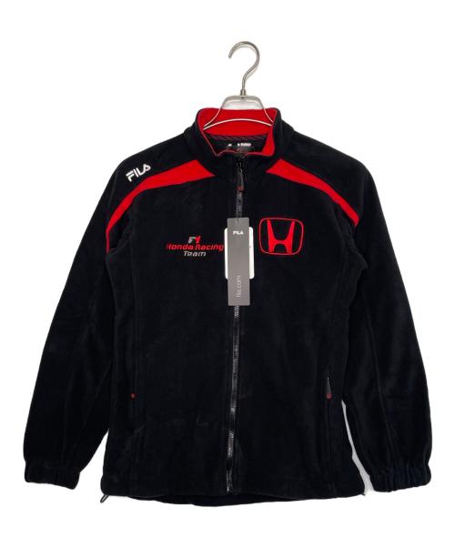 FILA（フィラ）FILA F1 Honda Racing Team (エフワン ホンダ レーシングチーム) FILA フィラ F1 Honda Racing Team エフワン ホンダ レーシングチーム ジップフリース ブラック×レッド サイズ:Lの古着・服飾アイテム