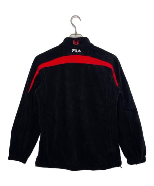 FILA（フィラ）FILA F1 Honda Racing Team (エフワン ホンダ レーシングチーム) FILA フィラ F1 Honda Racing Team エフワン ホンダ レーシングチーム ジップフリース ブラック×レッド サイズ:Lの古着・服飾アイテム