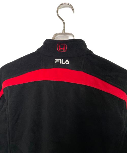 FILA（フィラ）FILA F1 Honda Racing Team (エフワン ホンダ レーシングチーム) FILA フィラ F1 Honda Racing Team エフワン ホンダ レーシングチーム ジップフリース ブラック×レッド サイズ:Lの古着・服飾アイテム