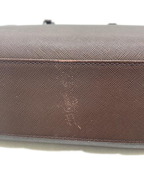 BURBERRY（バーバリー）BURBERRY (バーバリー) BURBERRY オールドバーバリー サフィアーノレザー スクエア トートバッグ 裏地ノバチェック ブラウンの古着・服飾アイテム