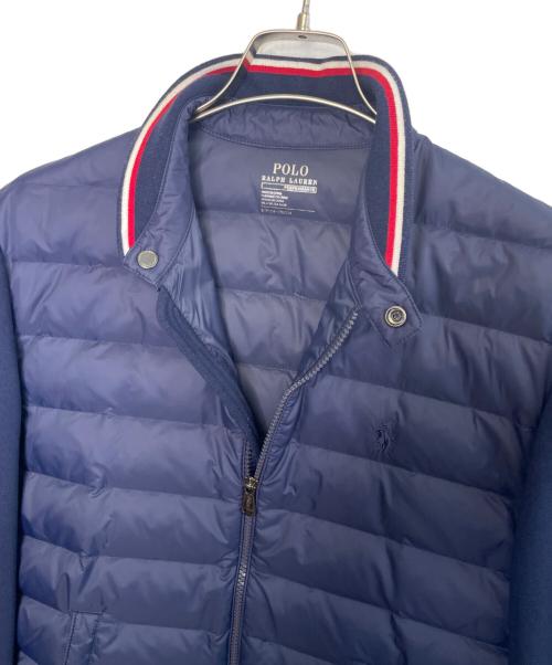 POLO RALPH LAUREN（ポロ・ラルフローレン）POLO RALPH LAUREN (ポロ・ラルフローレン) ダウン パネル ダブルニット ジャケット ハイブリット 切り替え ジャケット ネイビー サイズ:Sの古着・服飾アイテム