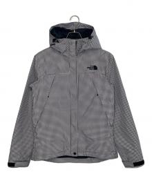 THE NORTH FACE（ザ ノース フェイス）の古着「THE NORTH FACE ノースフェイス NOVELTY SCOOP JACKET ノベルティ スクープ ジャケット ナイロンジャケット ギンガムチェック」｜ブラック×ホワイト