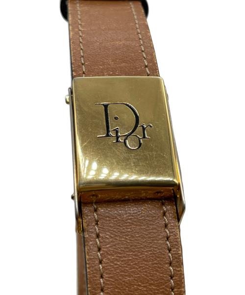 Christian Dior（クリスチャン ディオール）Christian Dior (クリスチャン ディオール) Christian Dior クリスチャン ディオール 80's ハニカム柄 CDロゴ ショルダーバッグ カーキの古着・服飾アイテム