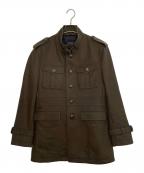 BURBERRY BLACK LABELバーバリーブラックレーベル）の古着「BURBERRY BLACK LABEL メルトン ナポレオンコート ハーフコート」｜ブラウン