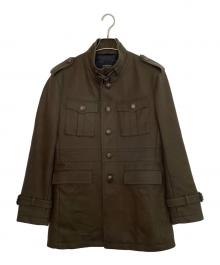 BURBERRY BLACK LABEL（バーバリーブラックレーベル）の古着「BURBERRY BLACK LABEL メルトン ナポレオンコート ハーフコート」｜ブラウン