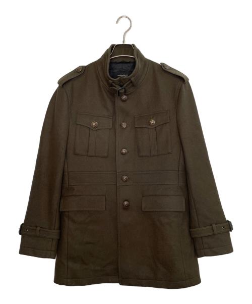 BURBERRY BLACK LABEL（バーバリーブラックレーベル）BURBERRY BLACK LABEL (バーバリーブラックレーベル) BURBERRY BLACK LABEL メルトン ナポレオンコート ハーフコート ブラウン サイズ:Lの古着・服飾アイテム
