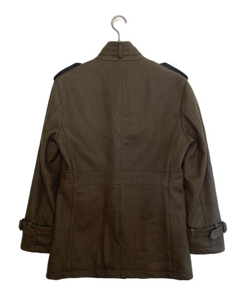 BURBERRY BLACK LABEL（バーバリーブラックレーベル）BURBERRY BLACK LABEL (バーバリーブラックレーベル) BURBERRY BLACK LABEL メルトン ナポレオンコート ハーフコート ブラウン サイズ:Lの古着・服飾アイテム