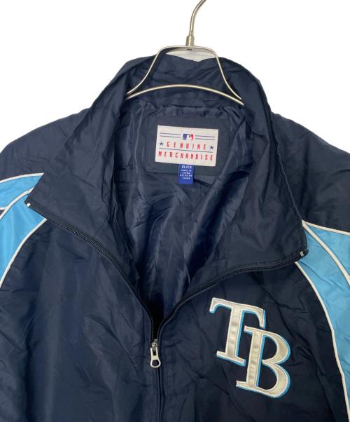 MLB（エムエルビー）MLB (エムエルビー) GENUINE MERCHANDISE (ジェニュイン マーチャンダイズ) MLB TAMPA BAY RAYS タンパ ベイ レイズ ナイロンジャケット ブルー サイズ:XLの古着・服飾アイテム