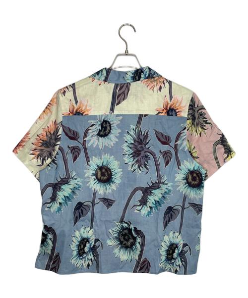 PAUL SMITH（ポールスミス）PAUL SMITH (ポールスミス) PAUL SMITH ポールスミス Sunflower ミックスアップ ひまわり オープンカラー 半袖シャツ コットリネン イエロー サイズ:40の古着・服飾アイテム