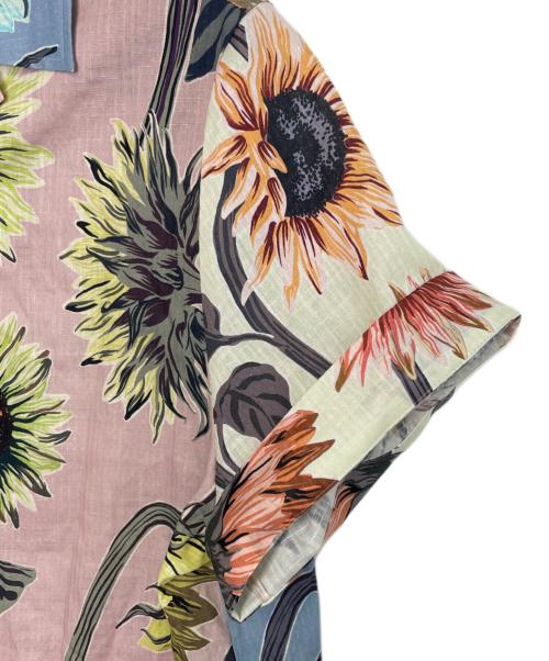 PAUL SMITH（ポールスミス）PAUL SMITH (ポールスミス) PAUL SMITH ポールスミス Sunflower ミックスアップ ひまわり オープンカラー 半袖シャツ コットリネン イエロー サイズ:40の古着・服飾アイテム