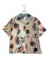 PAUL SMITH（ポールスミス）の古着「PAUL SMITH ポールスミス Sunflower ミックスアップ ひまわり オープンカラー 半袖シャツ コットリネン」｜イエロー