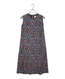 PAUL SMITH（ポールスミス）の古着「PAUL SMITH ポールスミス フラワープリント リバティ 花柄 総柄 ノースリーブワンピース」｜ブラック