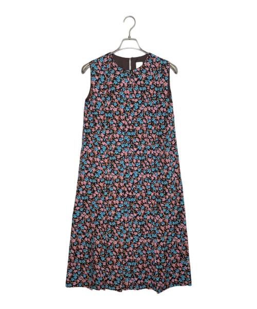 PAUL SMITH（ポールスミス）PAUL SMITH (ポールスミス) PAUL SMITH ポールスミス フラワープリント リバティ 花柄 総柄 ノースリーブワンピース ブラック サイズ:40の古着・服飾アイテム
