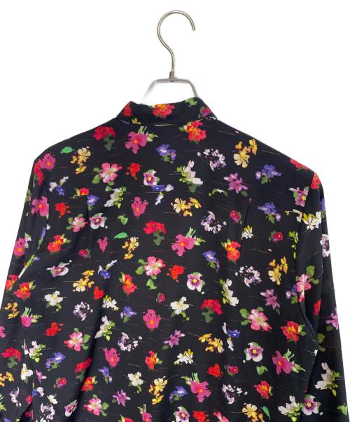PS Paul Smith（ＰＳポールスミス）PS Paul Smith (ＰＳポールスミス) PS Paul Smith ＰＳポールスミス フラワープリント ボタニカルプリント 花柄 総柄 長袖シャツワンピース ブラック サイズ:40の古着・服飾アイテム