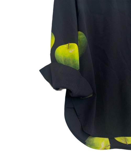 PAUL SMITH（ポールスミス）PAUL SMITH (ポールスミス) PAUL SMITH ポールスミス 50th ANNIVERSARY CAPSULE COLLECTION 50周年 復刻 グリーンアップル 青りんご 長袖シャツ ブラック サイズ:40の古着・服飾アイテム