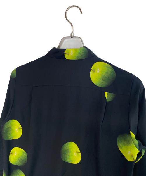 PAUL SMITH（ポールスミス）PAUL SMITH (ポールスミス) PAUL SMITH ポールスミス 50th ANNIVERSARY CAPSULE COLLECTION 50周年 復刻 グリーンアップル 青りんご 長袖シャツ ブラック サイズ:40の古着・服飾アイテム