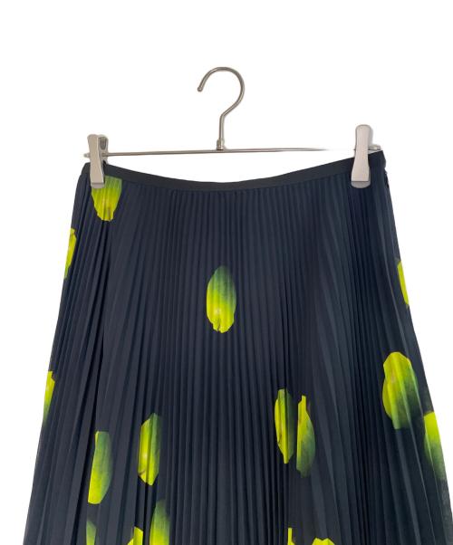 PAUL SMITH（ポールスミス）PAUL SMITH (ポールスミス) PAUL SMITH ポールスミス 50th ANNIVERSARY CAPSULE COLLECTION 50周年 復刻 グリーンアップル 青りんご プリーツ スカート ブラック サイズ:42の古着・服飾アイテム