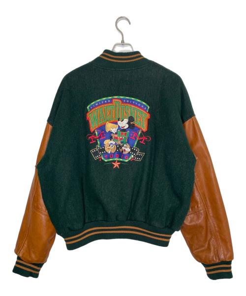 DISNEY（ディズニー）DISNEY VINTAGE DISNEY STUDIO EDITIONS ディズニー スタジオ エディションズ Mickey ミッキー 90's アメリカ製 スタジャン スタジアムジャケット バーシティージャケット サイズ:XLの古着・服飾アイテム