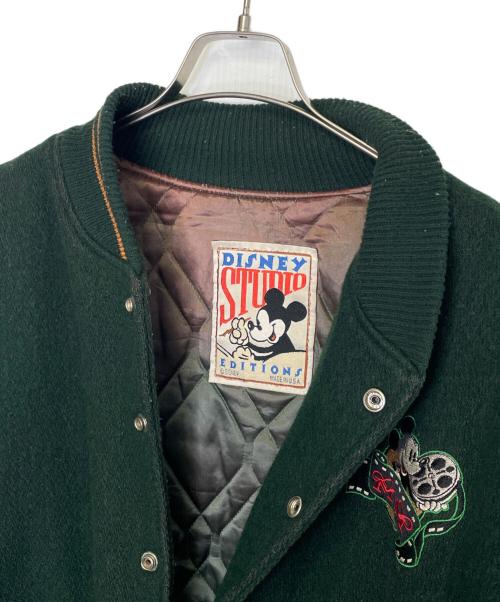 DISNEY（ディズニー）DISNEY VINTAGE DISNEY STUDIO EDITIONS ディズニー スタジオ エディションズ Mickey ミッキー 90's アメリカ製 スタジャン スタジアムジャケット バーシティージャケット サイズ:XLの古着・服飾アイテム