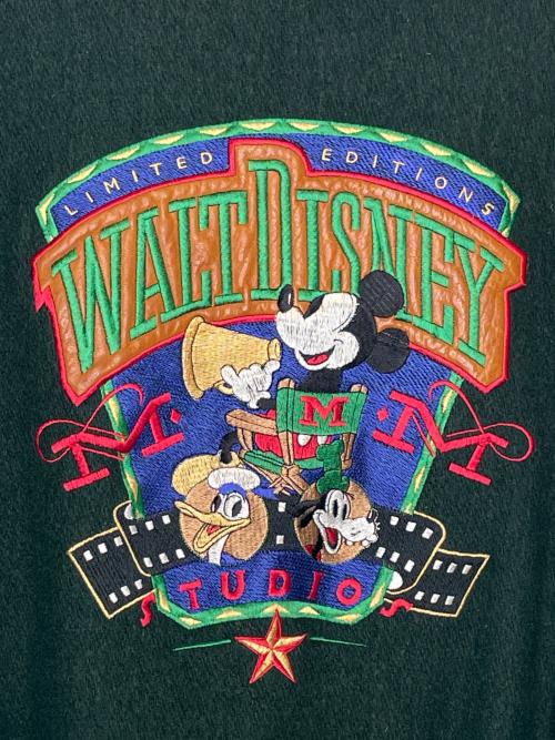 DISNEY（ディズニー）DISNEY VINTAGE DISNEY STUDIO EDITIONS ディズニー スタジオ エディションズ Mickey ミッキー 90's アメリカ製 スタジャン スタジアムジャケット バーシティージャケット サイズ:XLの古着・服飾アイテム