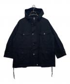 ARMY TWILL×BEAUTY&YOUTHアーミーツイル×ビューティーアンドユース）の古着「ARMY TWILL アーミーツイル BEAUTY&YOUTH別注 ミリタリーフードコート ブラック」｜インディゴ
