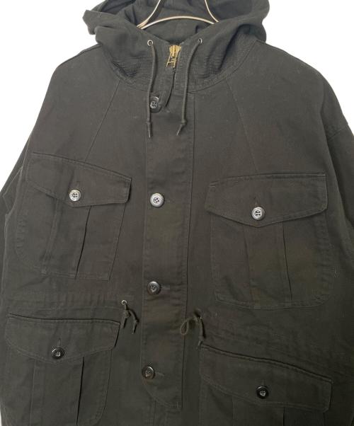 ARMY TWILL（アーミーツイル）ARMY TWILL (アーミーツイル) BEAUTY&YOUTH (ビューティーアンドユース) ARMY TWILL アーミーツイル BEAUTY&YOUTH別注 ミリタリーフードコート ブラック インディゴ サイズ:FREEの古着・服飾アイテム
