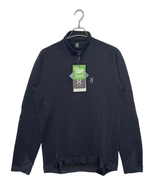 HAGLOFS（ホグロフス）HAGLOFS (ホグロフス) HAGLOFS ホグロフス Bungy 2 Top バンジー 2 トップ ハーフジップ フリース ミッドレイヤー ブラック サイズ:L 未使用品の古着・服飾アイテム