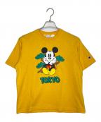 Champion×BEAMS BOYチャンピオン×ビームスボーイ）の古着「BEAMS BOY別注 ビームスボーイ Champion チャンピオン ミッキー TOKYO Tシャツ 2025年モデル」｜イエロー