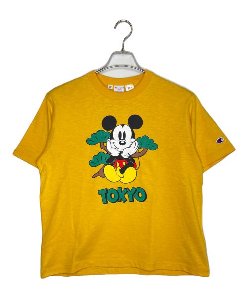 Champion（チャンピオン）Champion (チャンピオン) BEAMS BOY (ビームスボーイ) BEAMS BOY別注 ビームスボーイ Champion チャンピオン ミッキー TOKYO Tシャツ 2025年モデル イエロー サイズ:XS 未使用品の古着・服飾アイテム