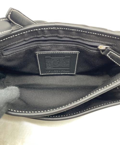 COACH（コーチ）COACH (コーチ) COACH コーチ シグネチャー ミニ フィールド バッグ ショルダーバッグ ホワイト×ブラックの古着・服飾アイテム