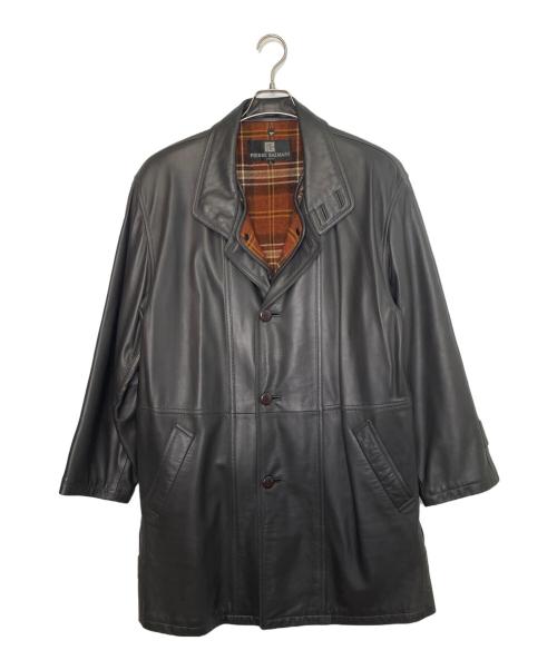 PIERRE BALMAIN（ピエール バルマン）PIERRE BALMAIN (ピエール バルマン) PIERRE BALMAIN ピエール バルマン ラムレザー ハーフコート グレー サイズ:Lの古着・服飾アイテム