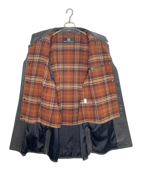 PIERRE BALMAIN（ピエール バルマン）PIERRE BALMAIN (ピエール バルマン) PIERRE BALMAIN ピエール バルマン ラムレザー ハーフコート グレー サイズ:Lの古着・服飾アイテム