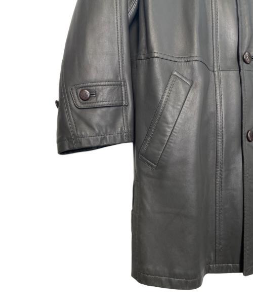 PIERRE BALMAIN（ピエール バルマン）PIERRE BALMAIN (ピエール バルマン) PIERRE BALMAIN ピエール バルマン ラムレザー ハーフコート グレー サイズ:Lの古着・服飾アイテム