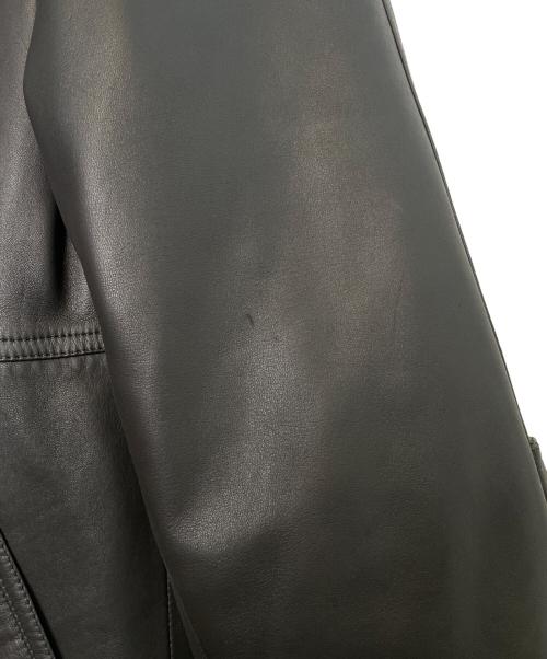 PIERRE BALMAIN（ピエール バルマン）PIERRE BALMAIN (ピエール バルマン) PIERRE BALMAIN ピエール バルマン ラムレザー ハーフコート グレー サイズ:Lの古着・服飾アイテム