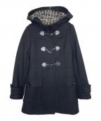 BURBERRY BLUE LABELバーバリー ブルー レーベル）の古着「BURBERRY BLUE LABEL バーバリー ブルーレーベル ダッフルコート 裏地ノバチェック」｜ブラック