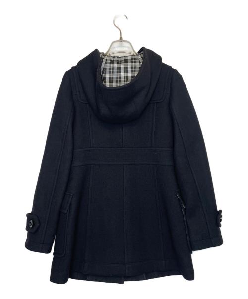 BURBERRY BLUE LABEL（バーバリー ブルー レーベル）BURBERRY BLUE LABEL (バーバリー ブルー レーベル) BURBERRY BLUE LABEL バーバリー ブルーレーベル ダッフルコート 裏地ノバチェック ブラック サイズ:36の古着・服飾アイテム