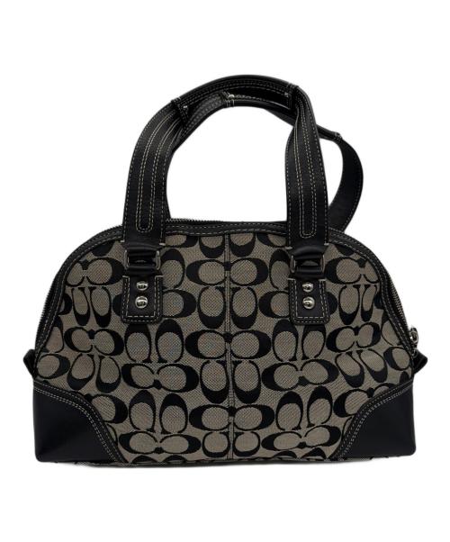 COACH（コーチ）COACH (コーチ) ハンドバッグ ベージュ×ブラックの古着・服飾アイテム