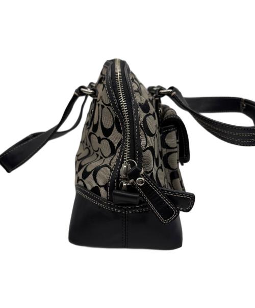 COACH（コーチ）COACH (コーチ) ハンドバッグ ベージュ×ブラックの古着・服飾アイテム