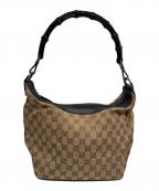 GUCCIグッチ）の古着「ワンショルダーバッグ」｜ベージュ×ブラック
