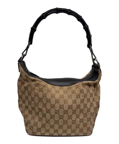 GUCCI（グッチ）GUCCI (グッチ) ワンショルダーバッグ ベージュ×ブラックの古着・服飾アイテム