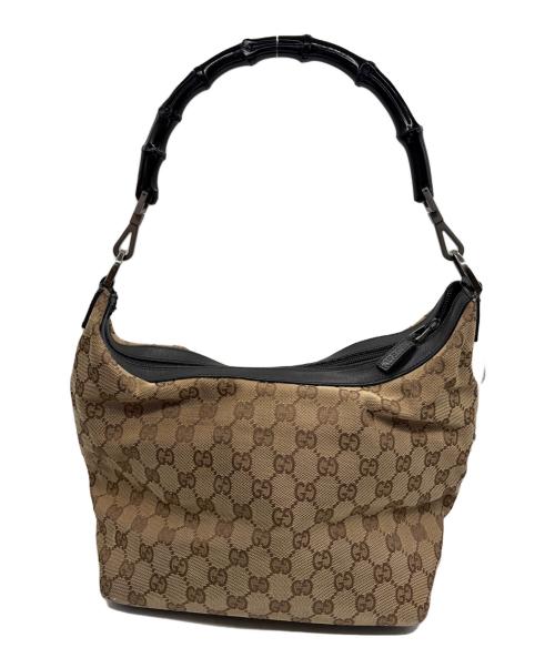 GUCCI（グッチ）GUCCI (グッチ) ワンショルダーバッグ ベージュ×ブラックの古着・服飾アイテム